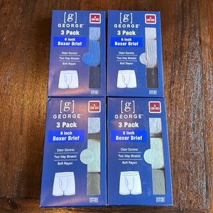 4 Packs of George Boxer Briefs Size Small